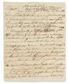 (AMERICAN REVOLUTION--PRELUDE.) Trumbull, Joseph. Letter of support from the Committee of Correspondence of Norwich to Boston.